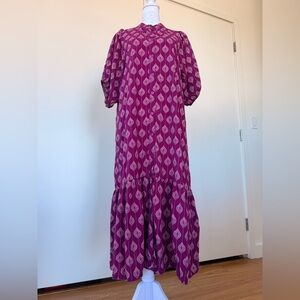 Elegant Florencia purple Patterned Dress
